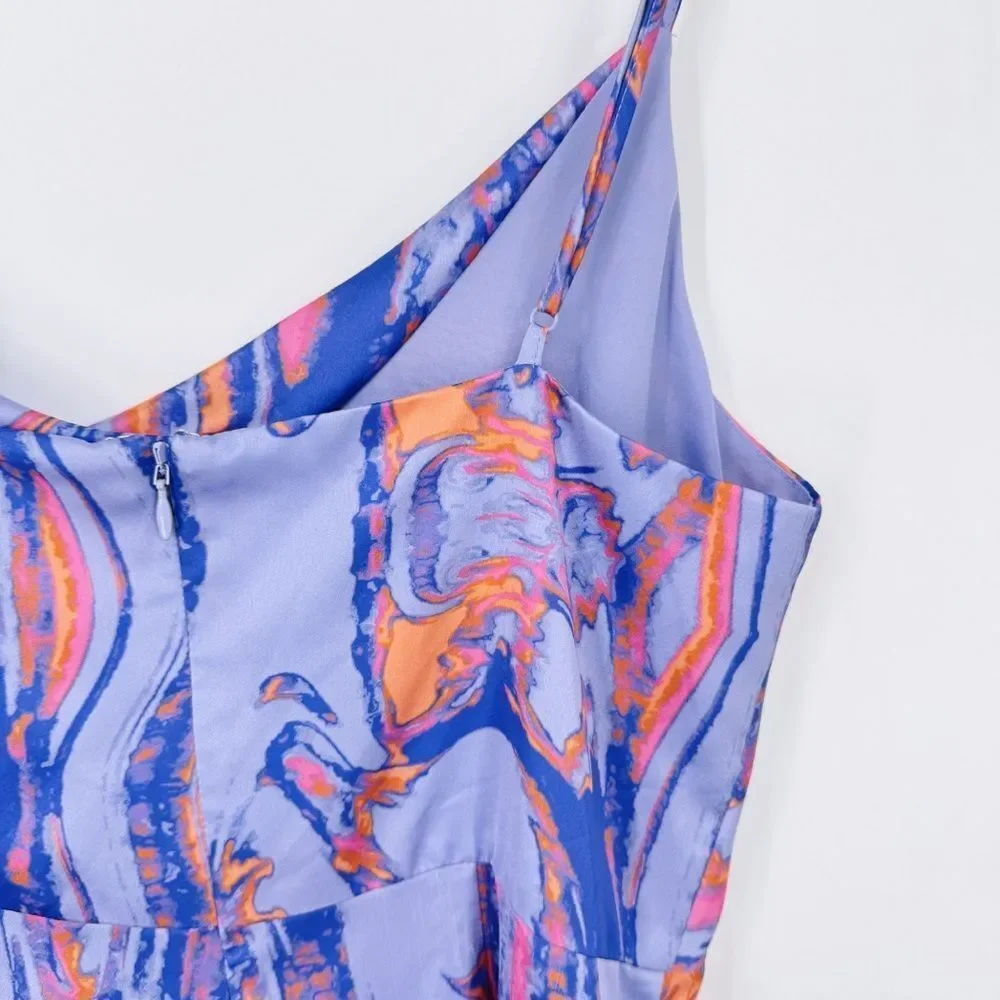Louna Cowl Neck‎ Romper Marble Lg $220